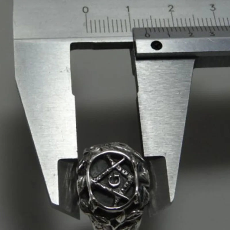 Stainless Steel Men Masonic Ring